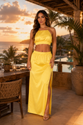 Sunbeam Satin Skirt Set – Yellow